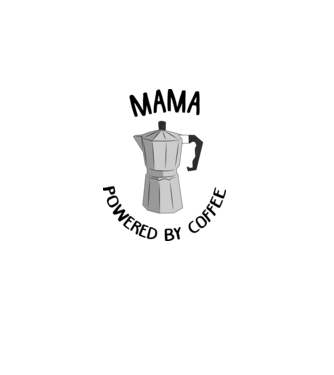 Mama powered by coffee_D1655019 model gri pe tricou