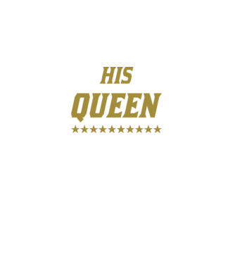 His Queen model negru pe tricou