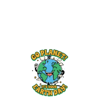 Go planet model alb pe tricou