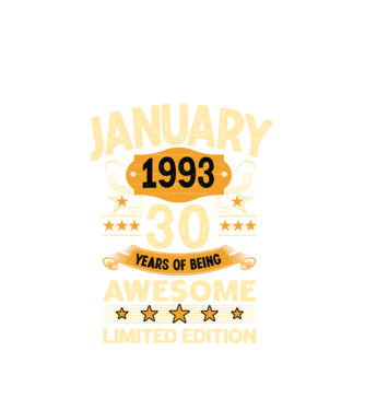 January 1993 30 years of being limited edition model alb pe tricou