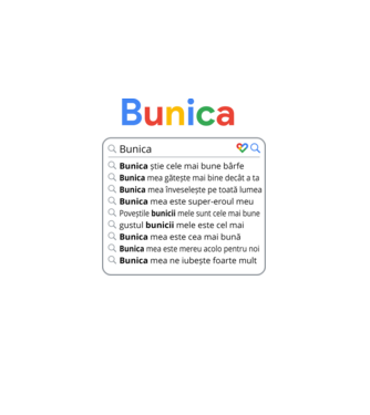 căutare Google Bunica model negru pe tricou