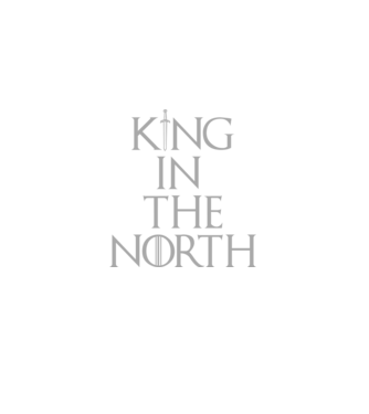 King in the North model negru pe tricou