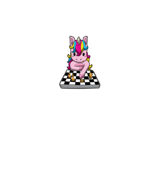 Chessicorn model turcoaz pe tricou