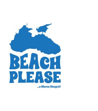 Beach please, e Marea Neagră! model alb pe tricou