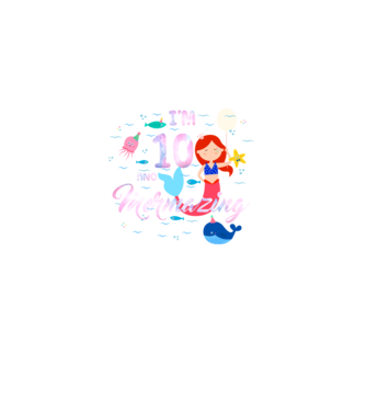 Mermazing Birthday 10 model negru pe tricou