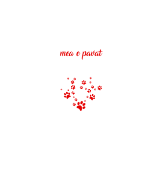 Drumul spre inima mea e pavat cu urme de labe model negru pe tricou