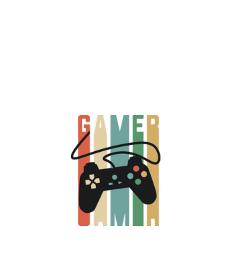 Gamer Controller model negru pe tricou