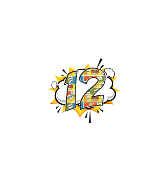Birthday Comic Number 12 model turcoaz pe tricou