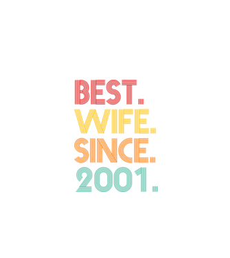 best wife since 2001 retro model negru pe tricou