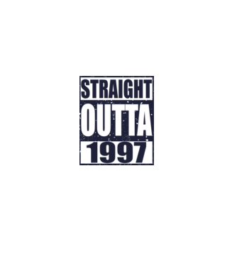 Straight Outta - 1997 model galben pe tricou