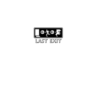 Last Exit model alb pe tricou