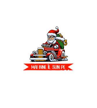 Să-l lăsăm pe Moș Nicolae, mai bine îl sun pe bunicul! model alb pe tricou