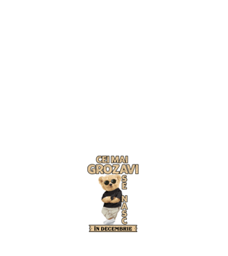 Teddy cel cool decembrie model albastru închis pe tricou