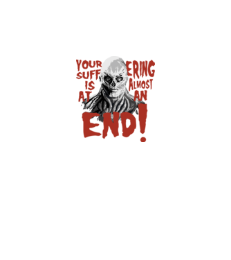 vecna your suffering is almost at an end model negru pe tricou