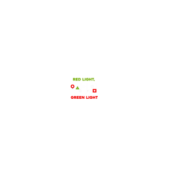 red light green light model negru pe tricou