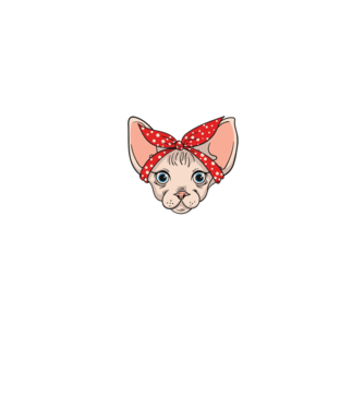 sphynx mom model negru pe tricou