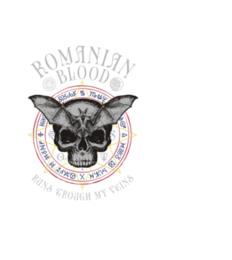 România Romanian Blood model negru pe tricou