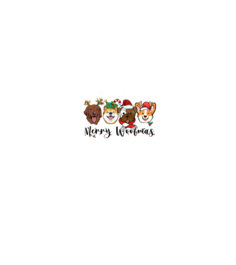 Merry woofmas 2 model alb pe tricou