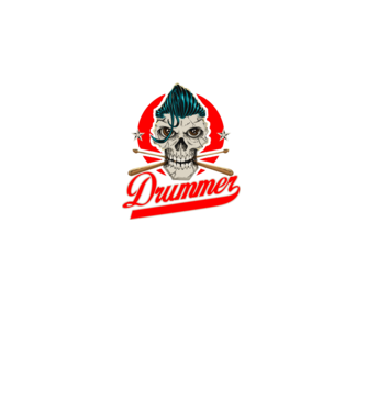 Drummer model negru pe tricou