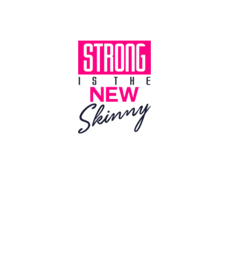 Strong is the new skinny model alb pe tricou