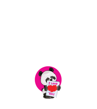 dragoste panda model negru pe tricou