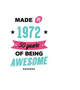 MADE in 1972 model albastru deschis pe tricou
