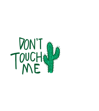 Dont touch me model negru pe tricou