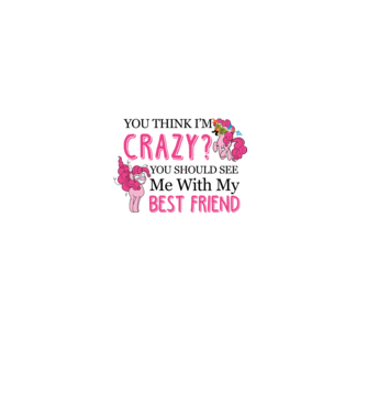 Crazy Friend Unicorn model alb pe tricou