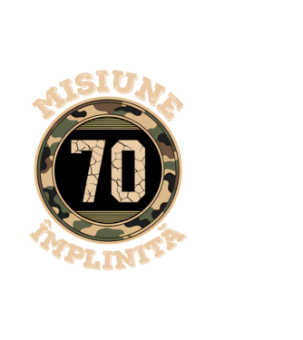 Misiune împlinită 70 model alb pe tricou