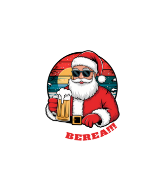 Ho ho ține mi berea! Negru model alb pe tricou