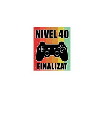 Nivel 40 finalizat model negru pe tricou