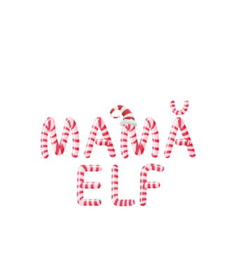 mamă elf model negru pe tricou