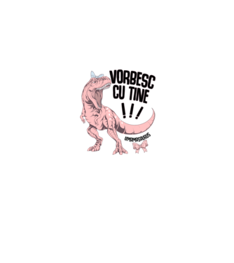 Vorbesc cu tine! #mamasaurus model gri pe tricou