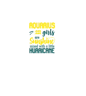 Sunshine with Hurricane AQUARIUS model negru pe tricou