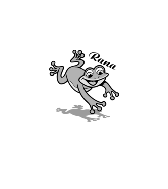 Frog model alb pe tricou