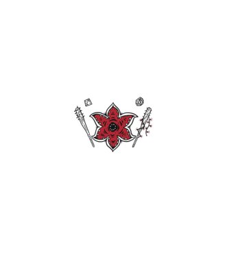 stranger things demogorgon head model negru pe tricou