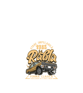 Rablă 1985 model negru pe tricou