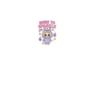 Born to sparkle model negru pe tricou