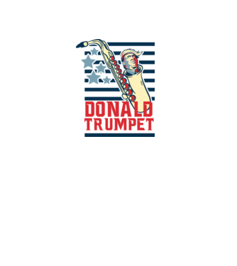 donald trumpet yoh model alb pe tricou