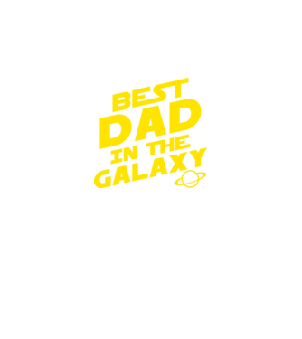 Best dad in the galaxy model negru pe tricou