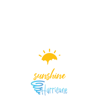 June Girls are Sunshine mixed with a little Hurricane model negru pe tricou