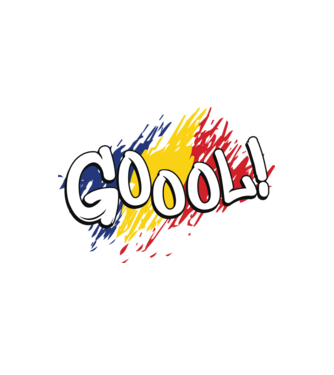 GOOOL model alb pe tricou