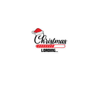 Christmas is loading model alb pe tricou