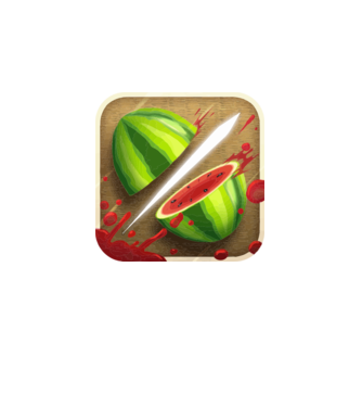 Fruit Ninja Icon model alb pe tricou