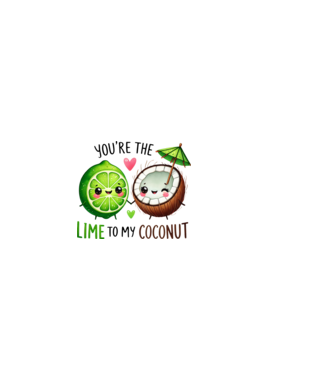 Lime to my Coconut model alb pe tricou