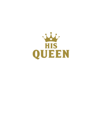 His Queen model negru pe tricou