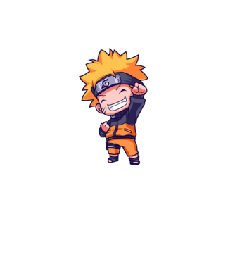 NARUTO model negru pe tricou