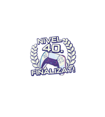 Nivel 40 finalizat! model negru pe tricou
