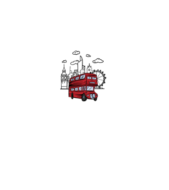 Autobuze model alb pe tricou