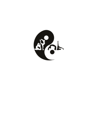 Yoga yin-yang model negru pe tricou